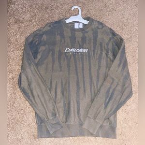 ASOS Collusion Knit Crewneck Tie Dye | Brown and Gray | Size XS